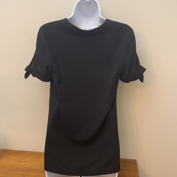 ModCloth Womens Black Top With Tie At Sleeves Size Small - Picture 3 of 8